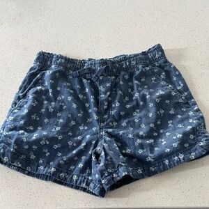 GAP Denim Shorts with White Floral Design